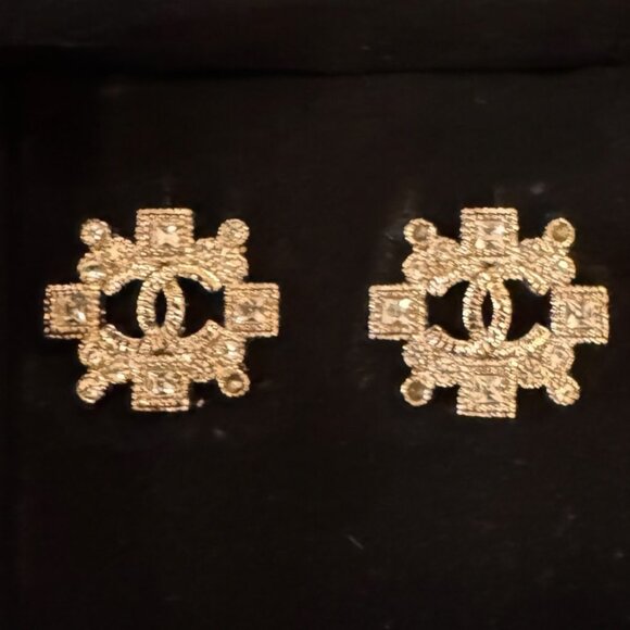 CHANEL CC LOGO Earrings / VINTAGE - Picture 2 of 6